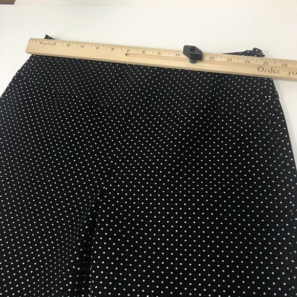 CAbi #5175 Polka Dot Black Trousers Womens 6 Flat Front Skinny Leg Mid Rise - Picture 10 of 13